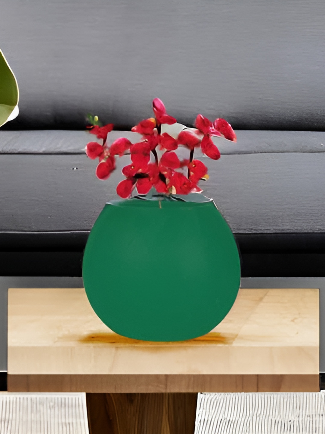 LASAKI Peblo Green Big Deep Jungle Ceramic Planters