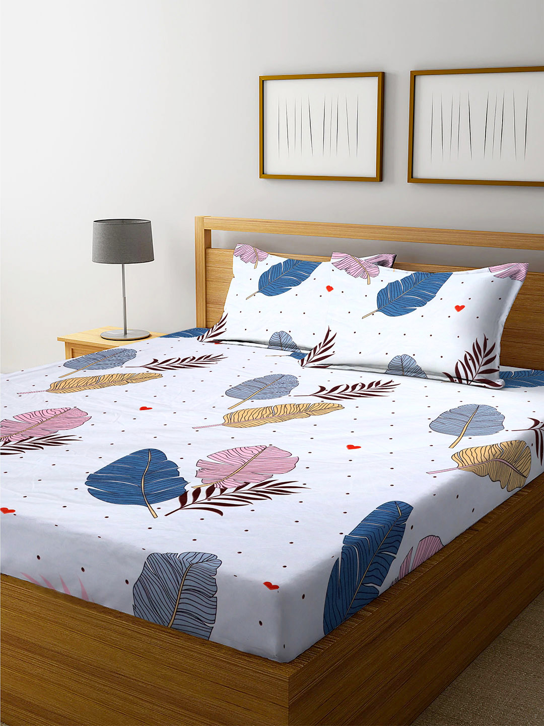 NEW TOWN Floral Superfine Queen Bedsheets