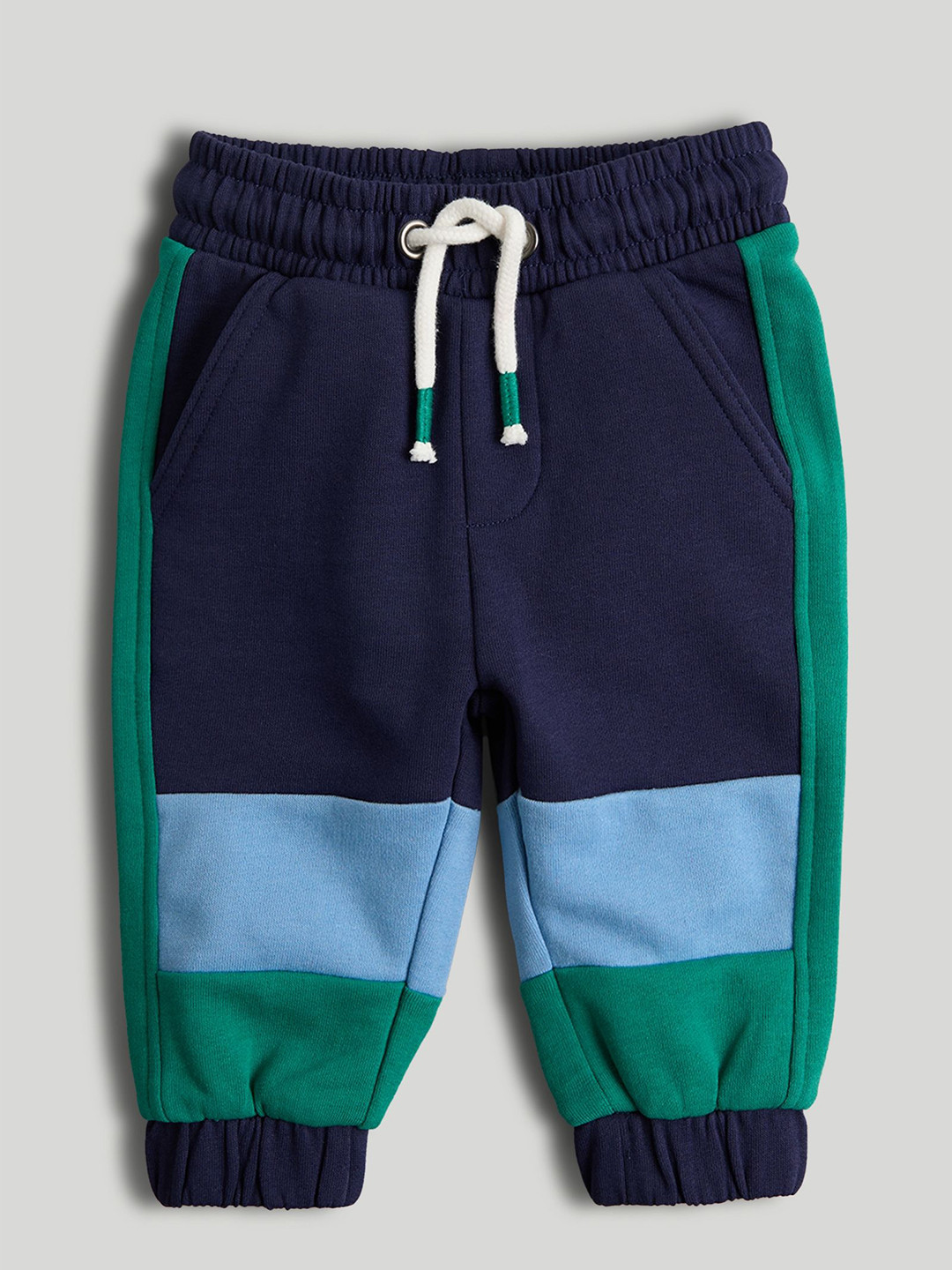 mothercare Boys Colourblocked Printed Chinos Jogger Trousers