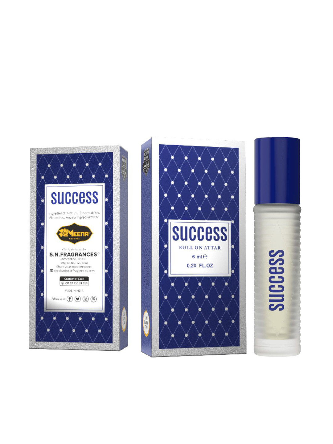 MEENA Success Long Lasting Roll On Attar - 6 ml