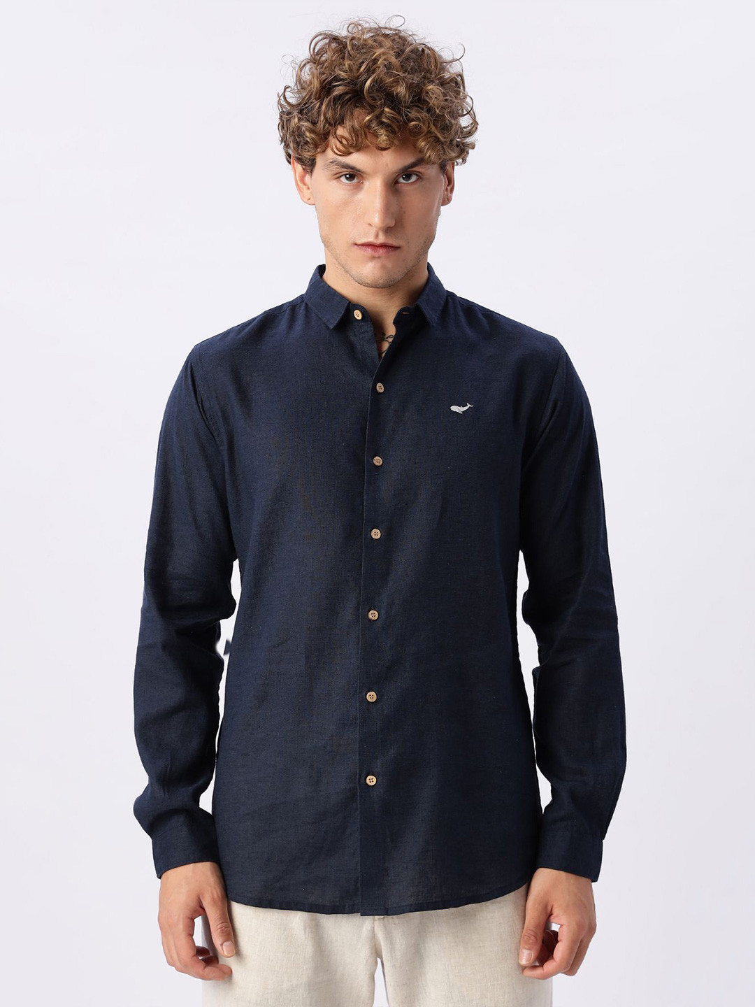 HAMPTONS Slim Collar Cotton Casual Shirt
