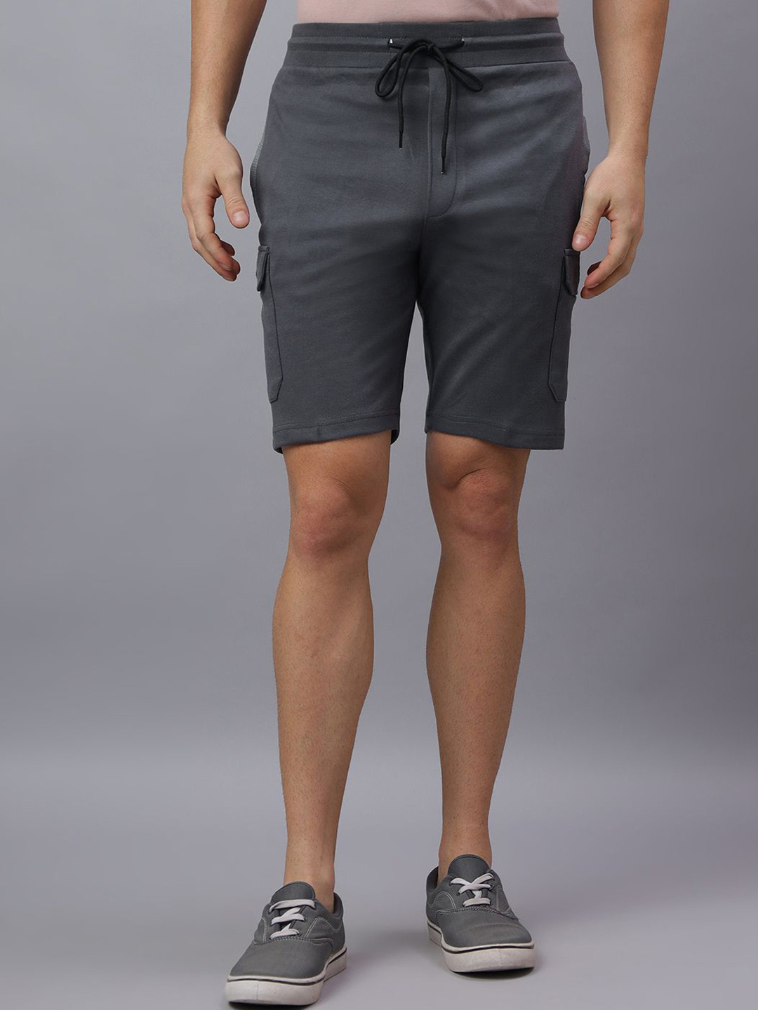 HO BINDAASS Men Knee Length Pure Cotton Cargo Shorts