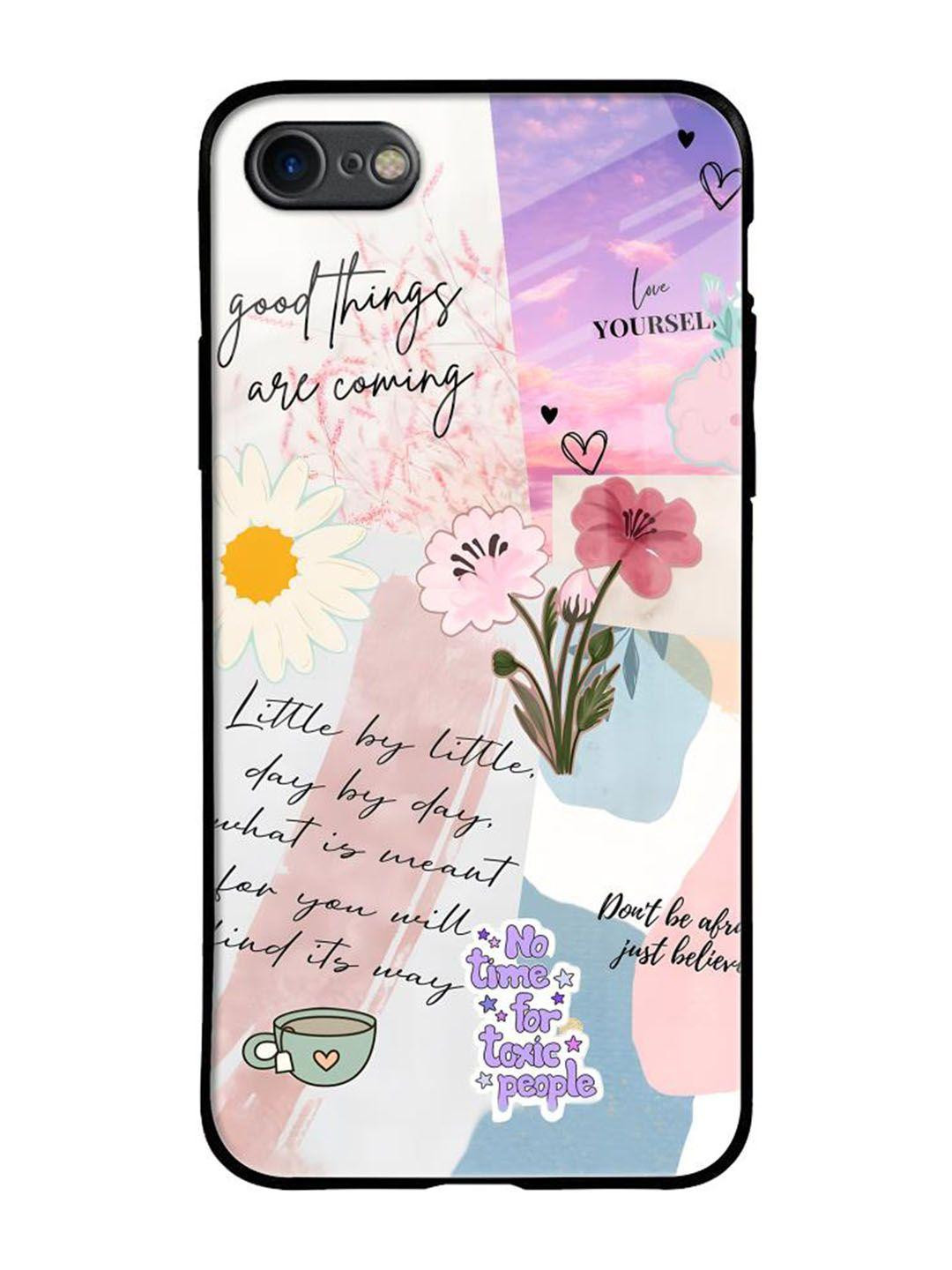 QRIOH Floral Printed iPhone 7 Back Case Mobile Accessories