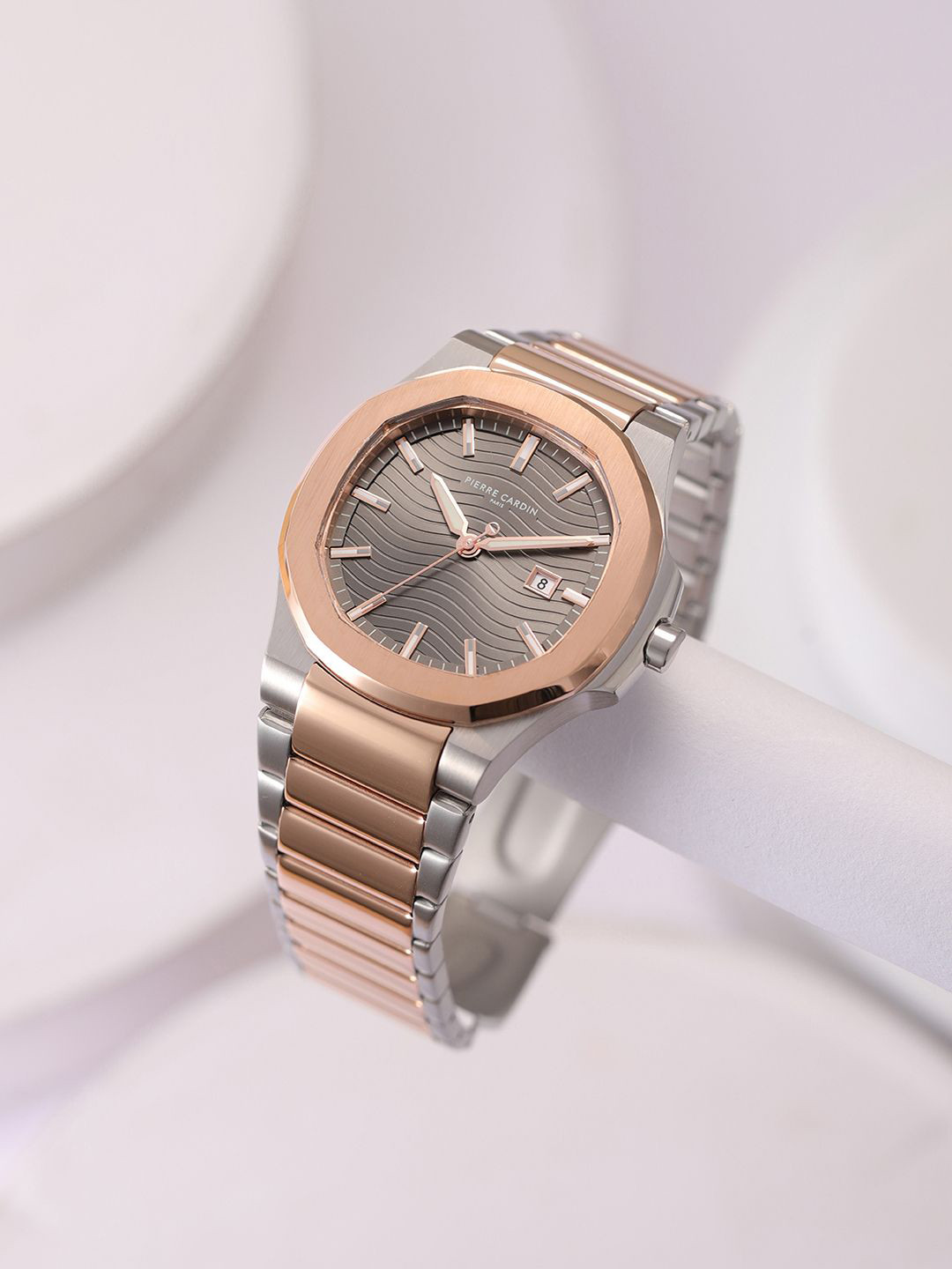 pierre cardin Men Stainless Steel Bracelet Style Straps Multi Function Watch CF.1014.MU.2