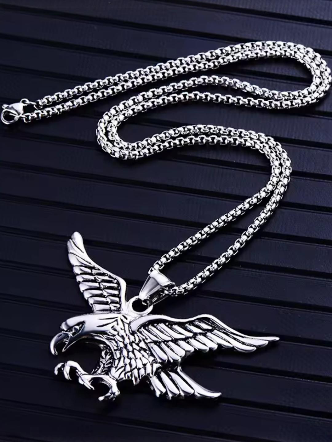 Nitant Unisex Flying Eagle Pendants with Chains