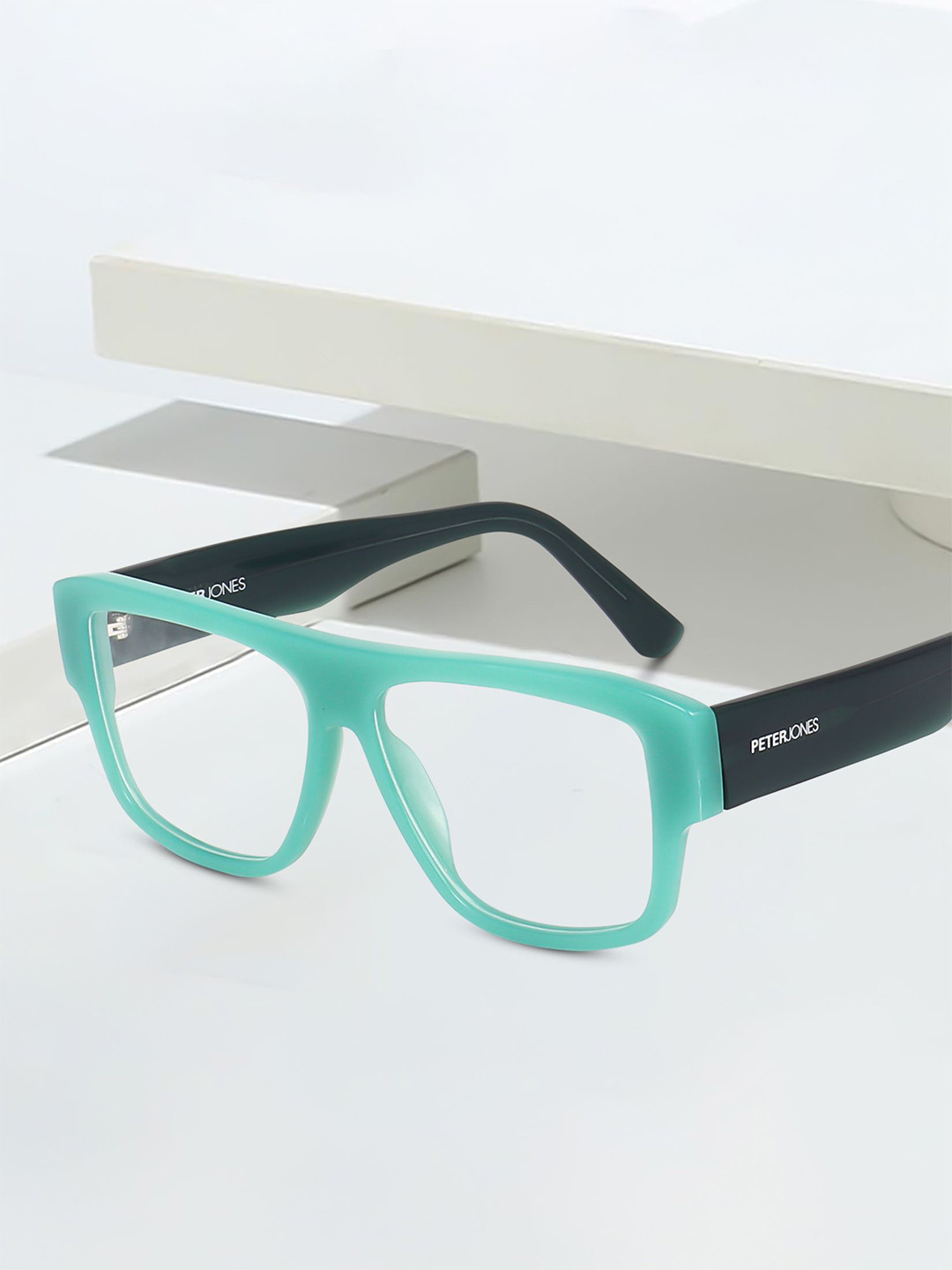 Peter Jones Eyewear Unisex Full Rim Oversized Square Broad Frame