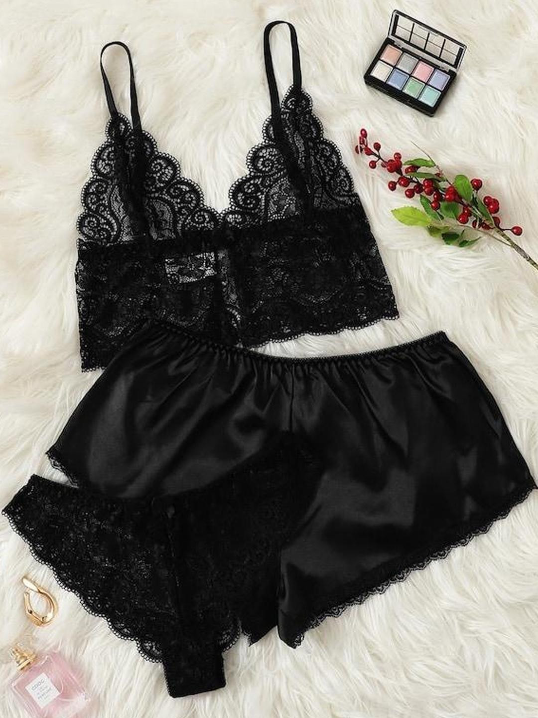 PHALIN Women Satin Night suits