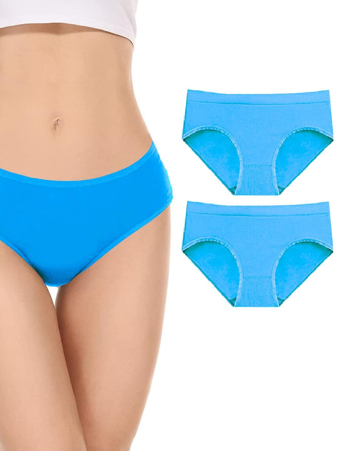 EMBATA Women Bikini Blue Panty