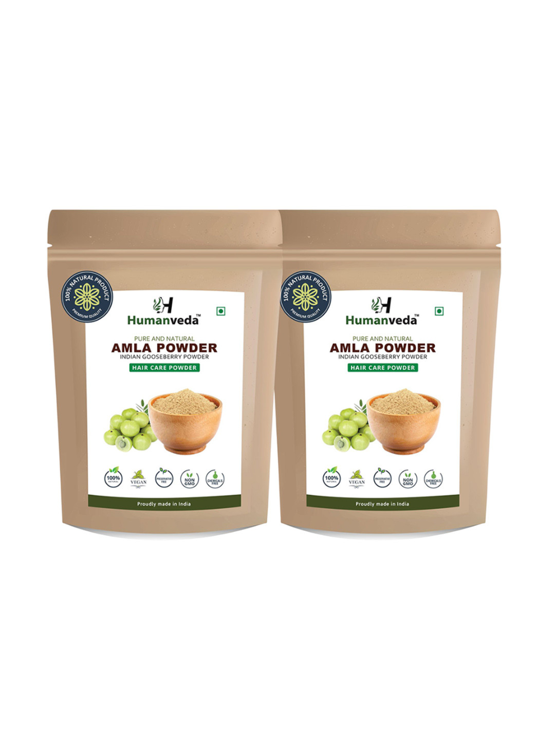 HUMANVEDA Set Of 2 Amla Powder For Hair & Skin - 100 g Each