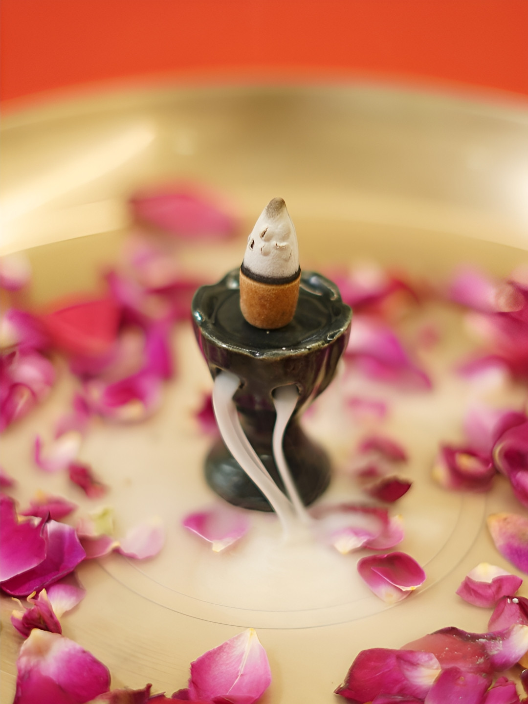 Pujashree Products Global Pvt Ltd. 40Pc Yellow Wooden Chandan BackFlow Incense Dhoop Cones