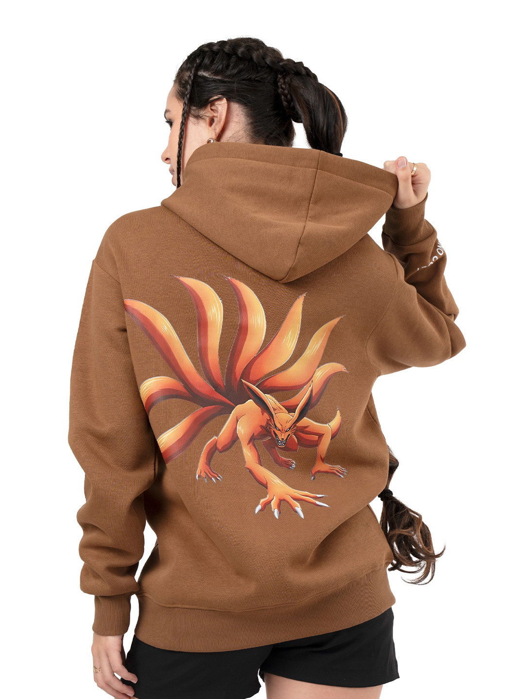 RHINO CULT 9 Tail Fox Women Printed Pullover Cotton Sweatshirt