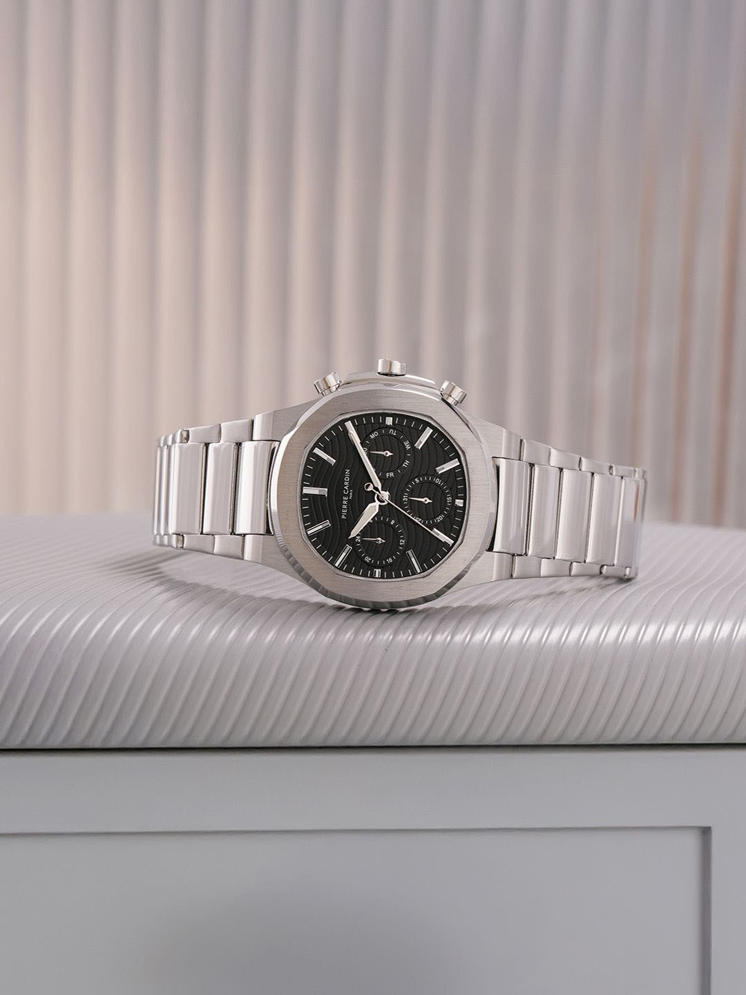 pierre cardin Men Elegance Stainless Steel Straps Analogue Watch CF.1015.MS.2