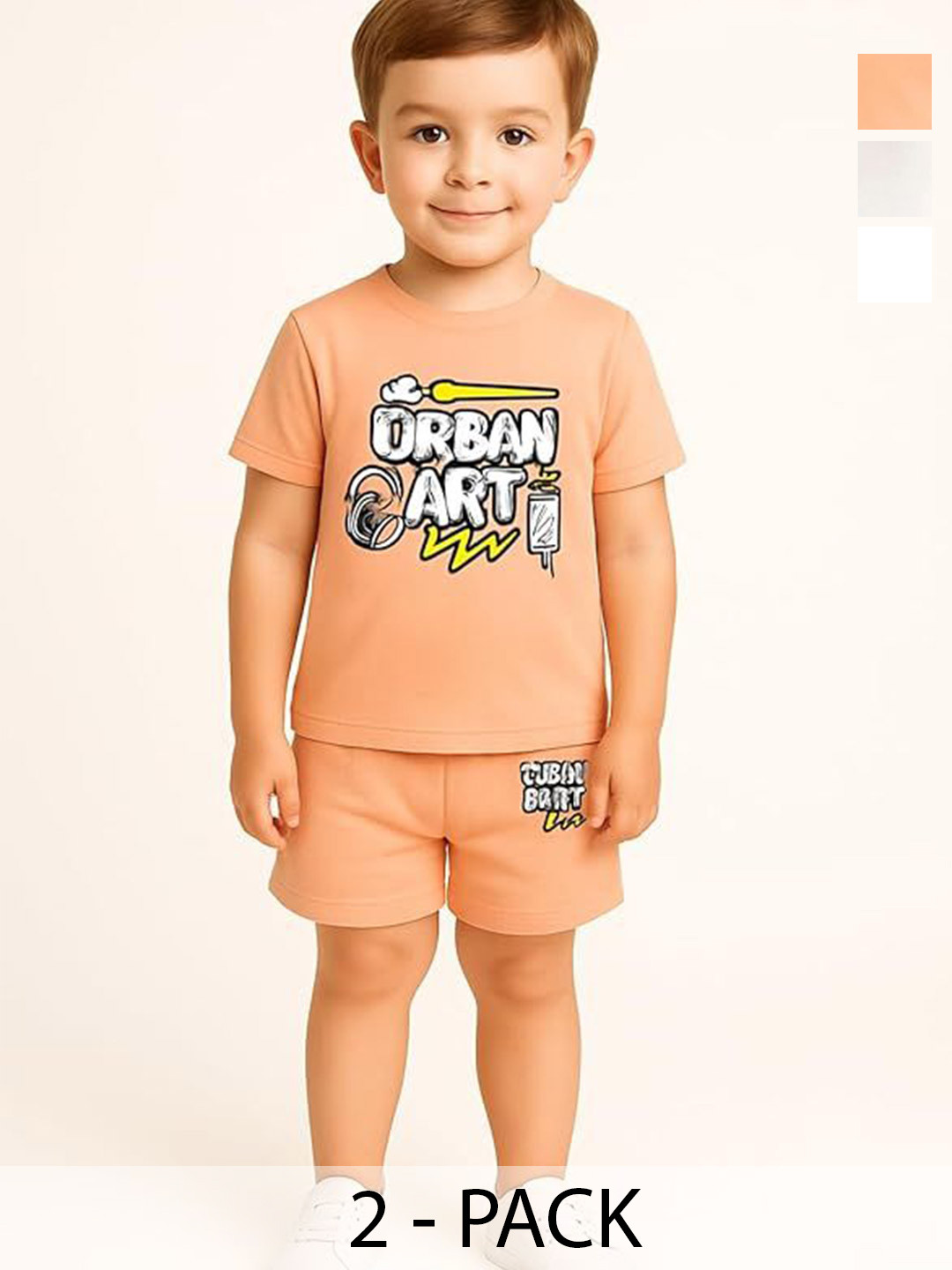 R Cube Kids Pack Of 2 Printed Clothing Set