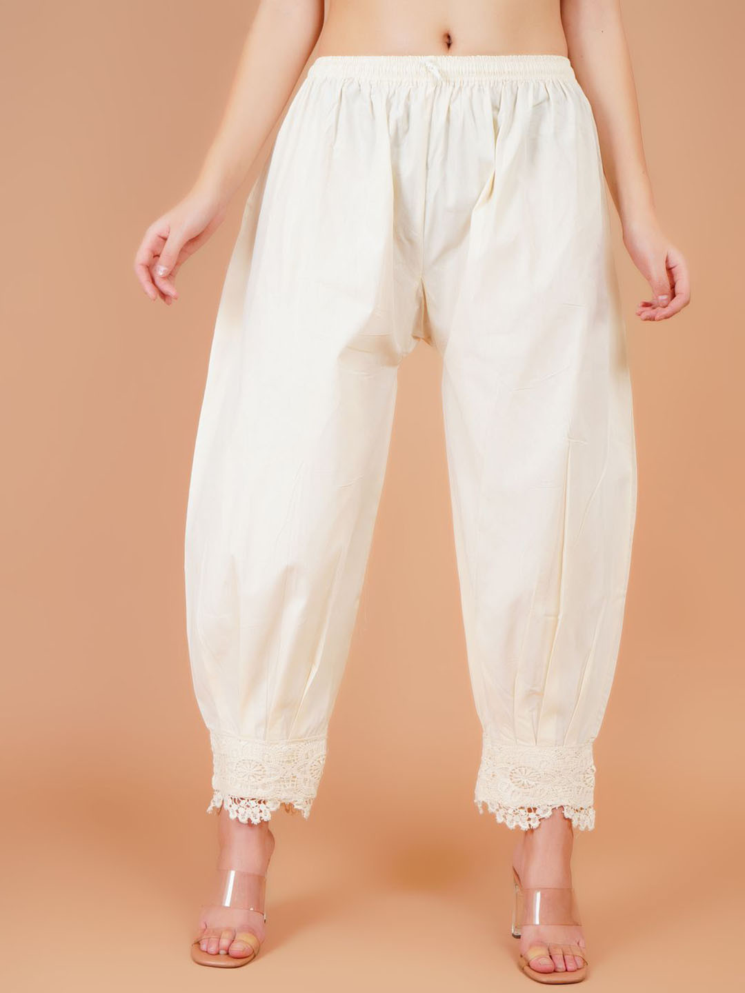 Karthav Fashion Women Woven Design Chikankari Straight Fit Cotton Salwar