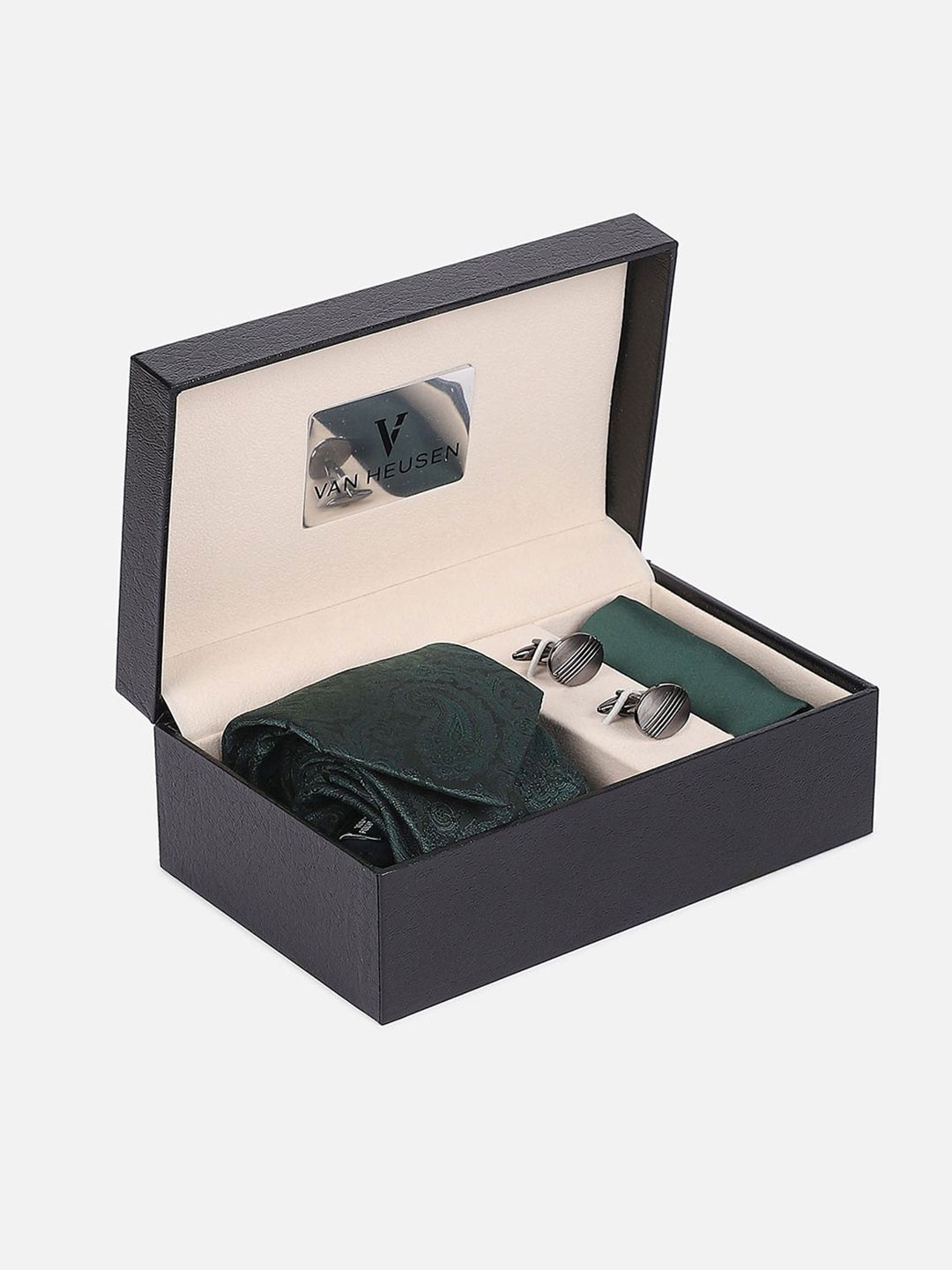 Van Heusen Men Accessory Gift Set of Formal Tie Pocket Square And Cufflink