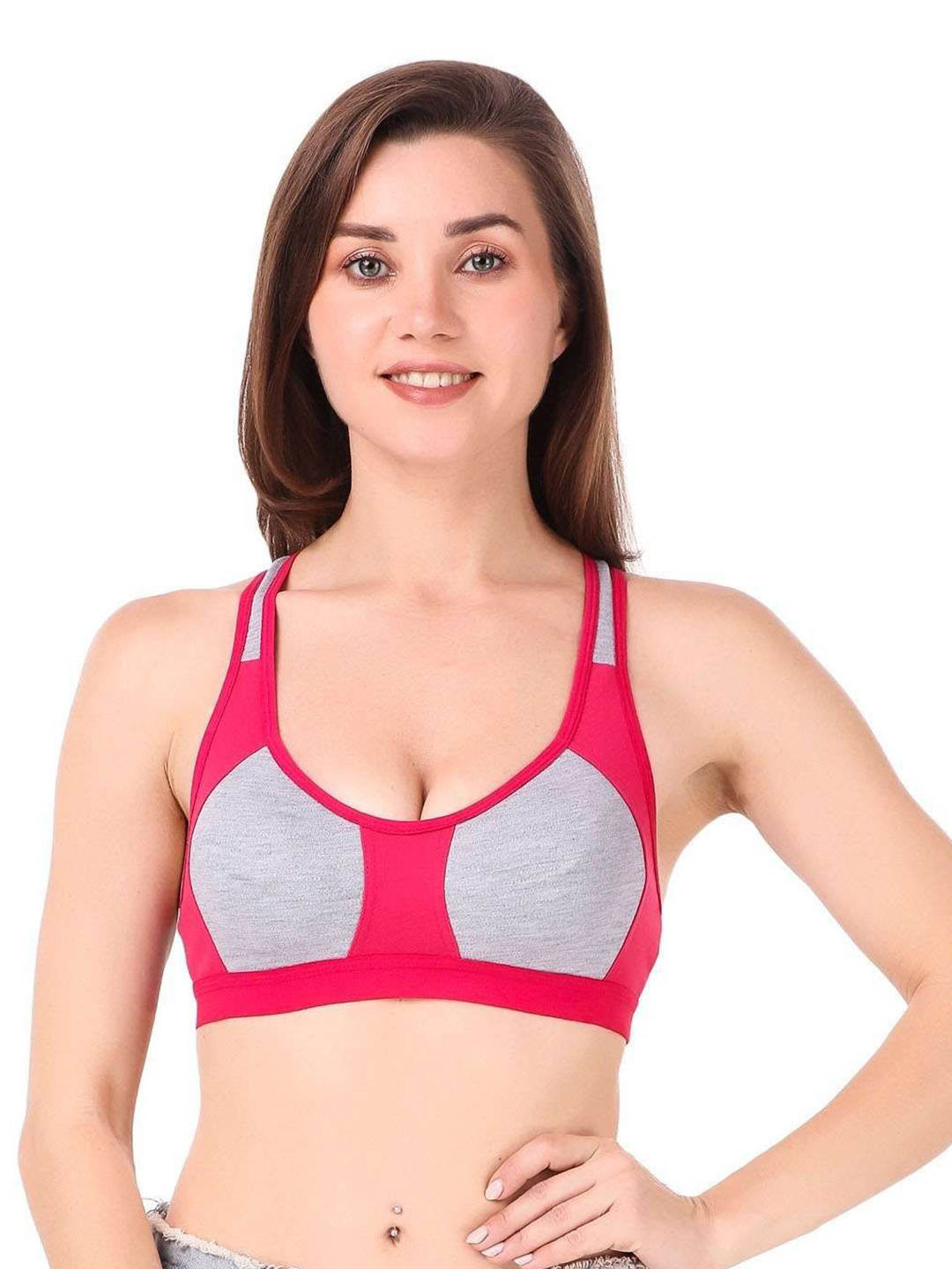 Halfspin Girls Full Coverage Non Padded Sports Bra