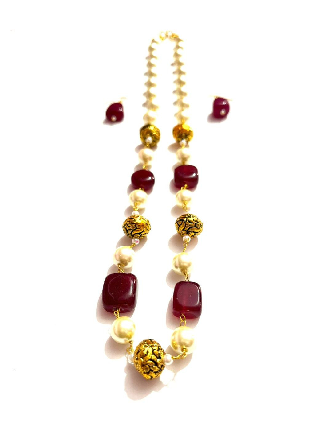 GEO JEWELS Women Red Jewellery Set