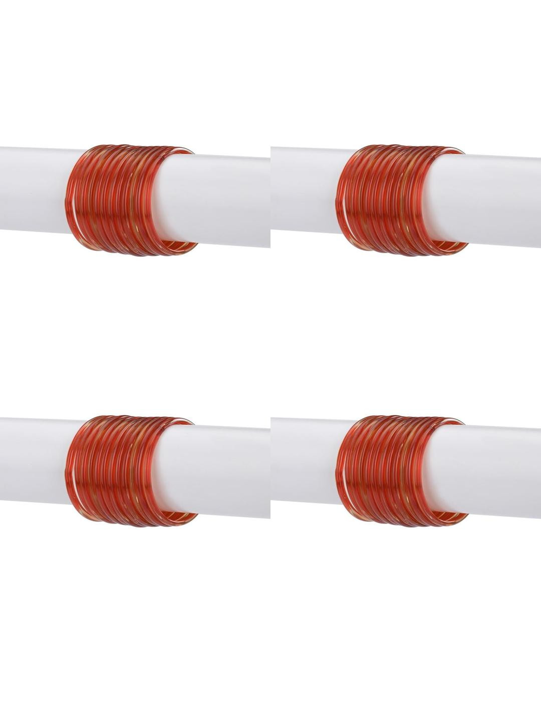 SOMIL Set of 40 Red Alloy Bangles