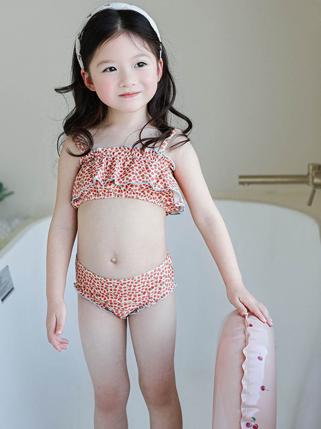 LULU & SKY Girls Novelty Printed Swim Bikini Set