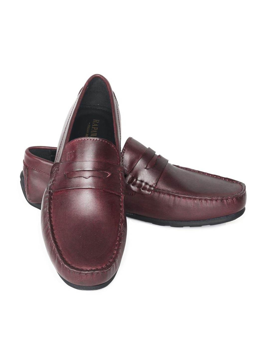 RAPAWALK Men Penny Full Grain Soft Leather Moccasins Loafers