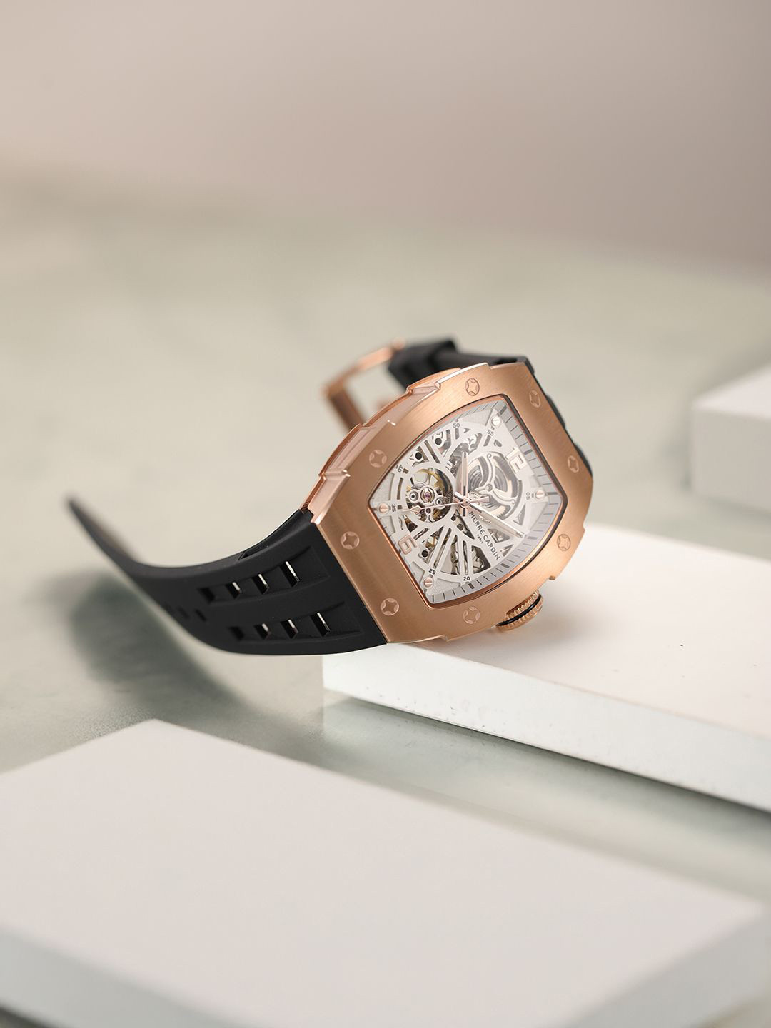 pierre cardin Squelette Men Skeleton Dial & Bracelet Style Analogue Watch CF.1013.PB.3