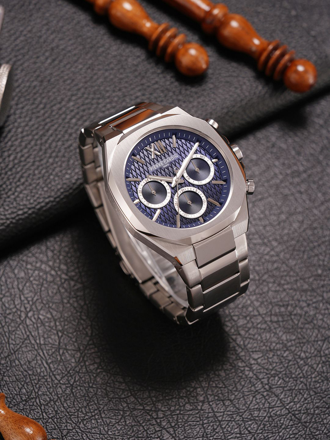pierre cardin lyse Men Bracelet Style Straps Analogue Multi Function Watch CF.1017.MS.1