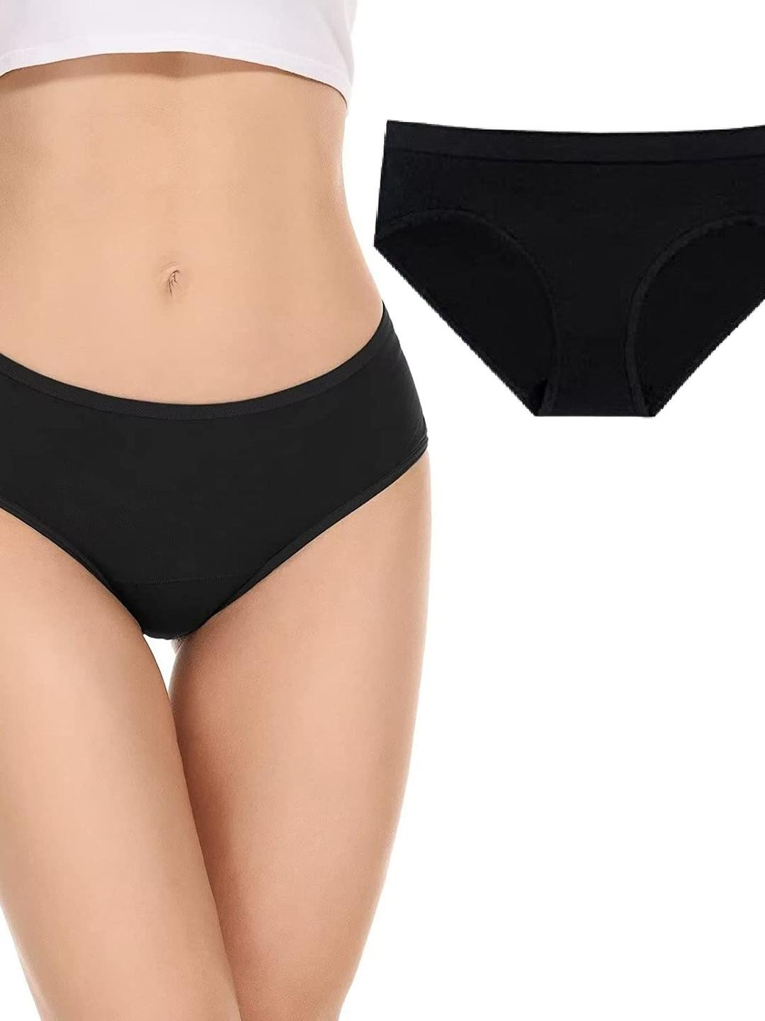 EMBATA Women Bikini Black Panty