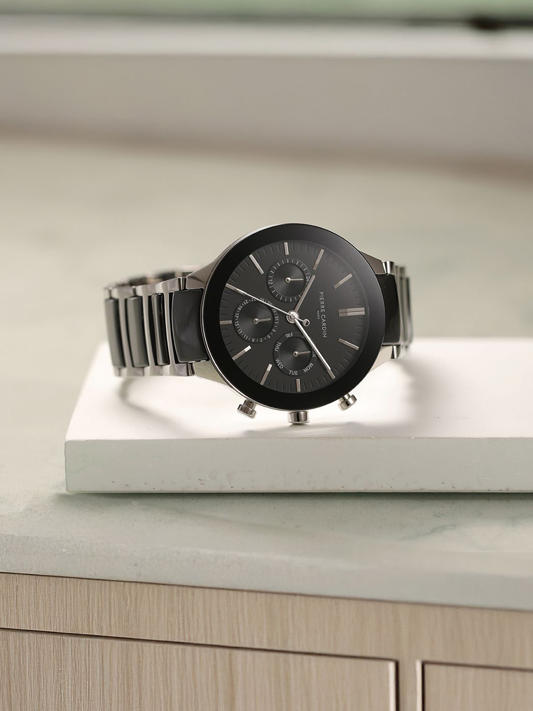 pierre cardin Men Dial & Stainless Steel Straps Analogue Multi Function Watch CF.1021.CS.1