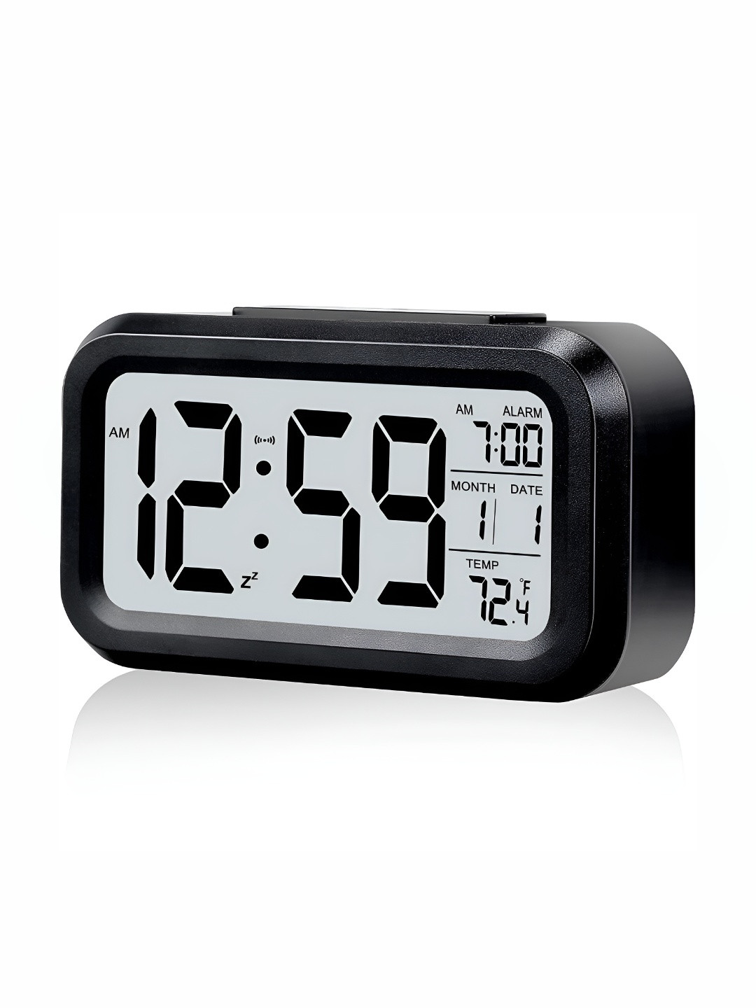 Kadio Black Rectangle Shaped Digital Art Deco Table Clock