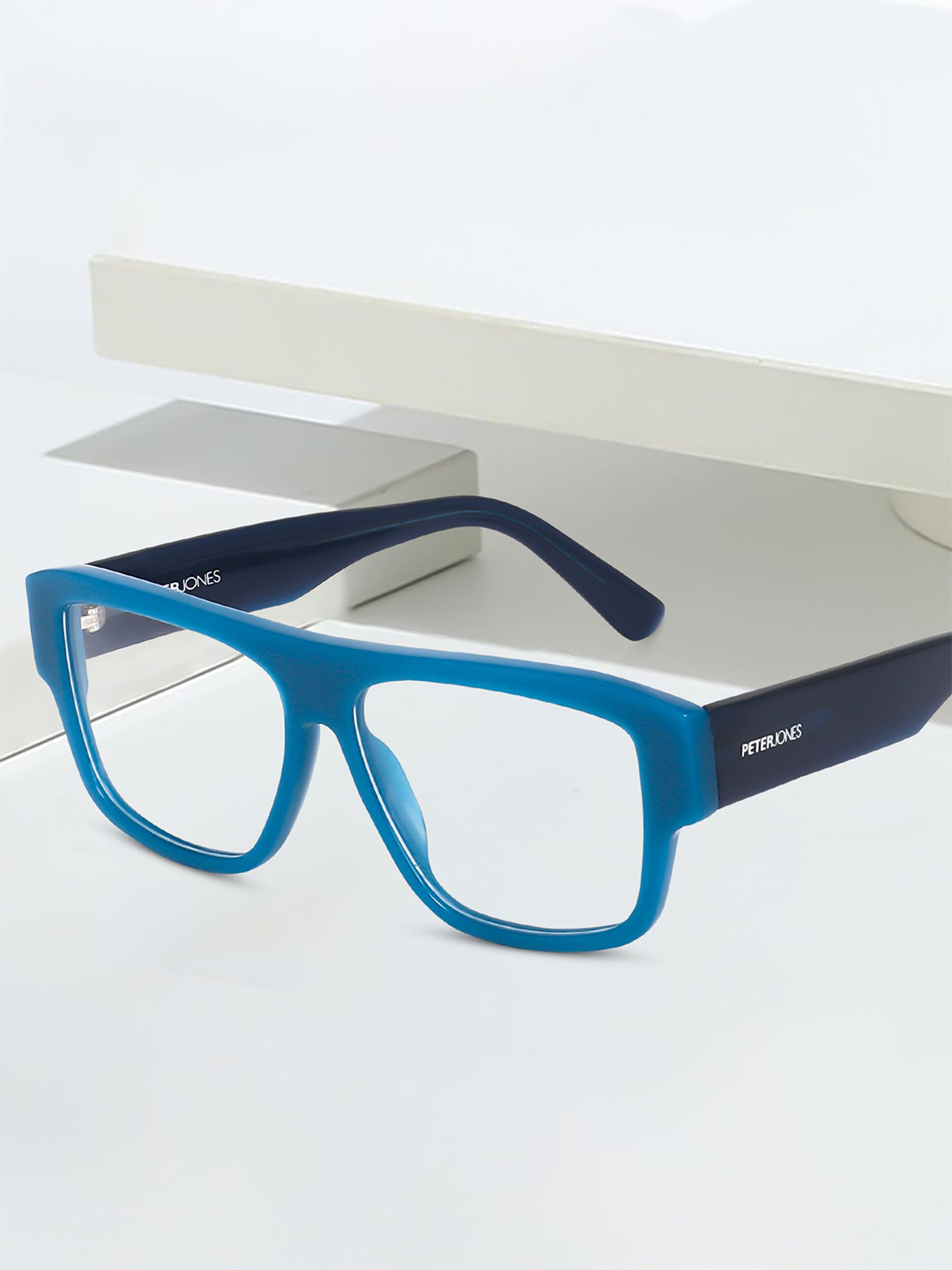 Peter Jones Eyewear Unisex Full Rim Oversized Square Broad Frame