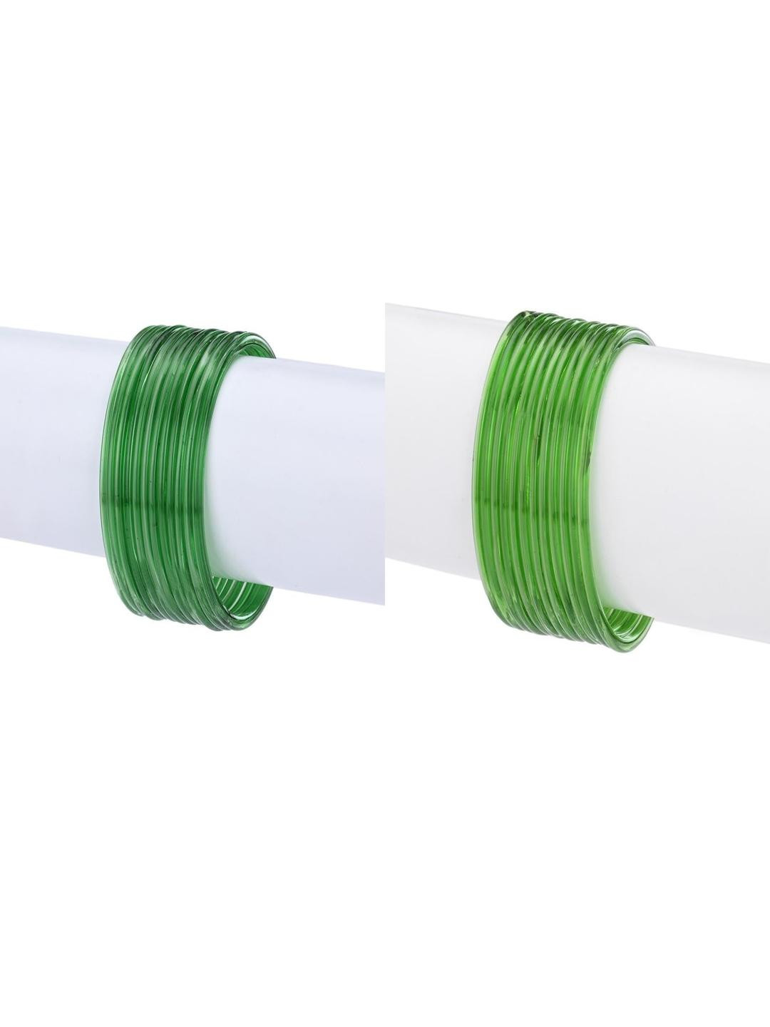 SOMIL Set of 24 Green Alloy Bangles