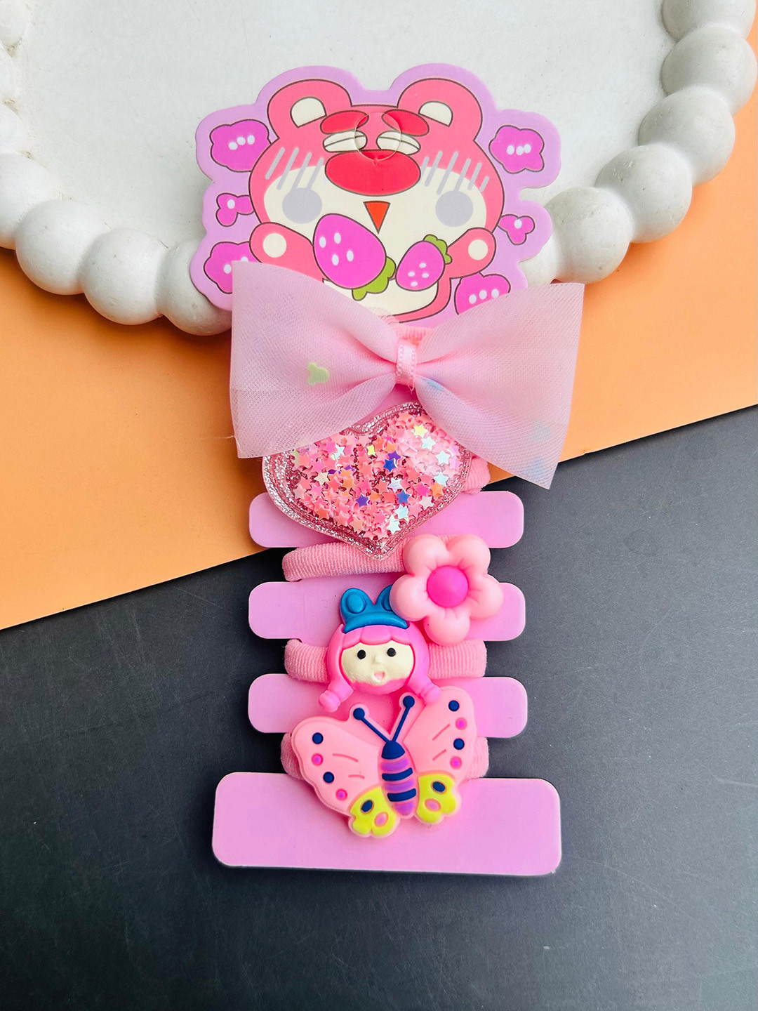 Radhya Accessories Women Set of 5 Pink Pop Princess Hair