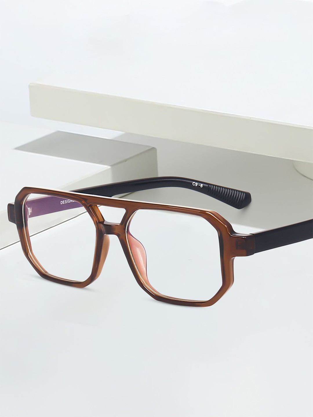 Peter Jones Eyewear Unisex Full Rim Oversized Square Frame