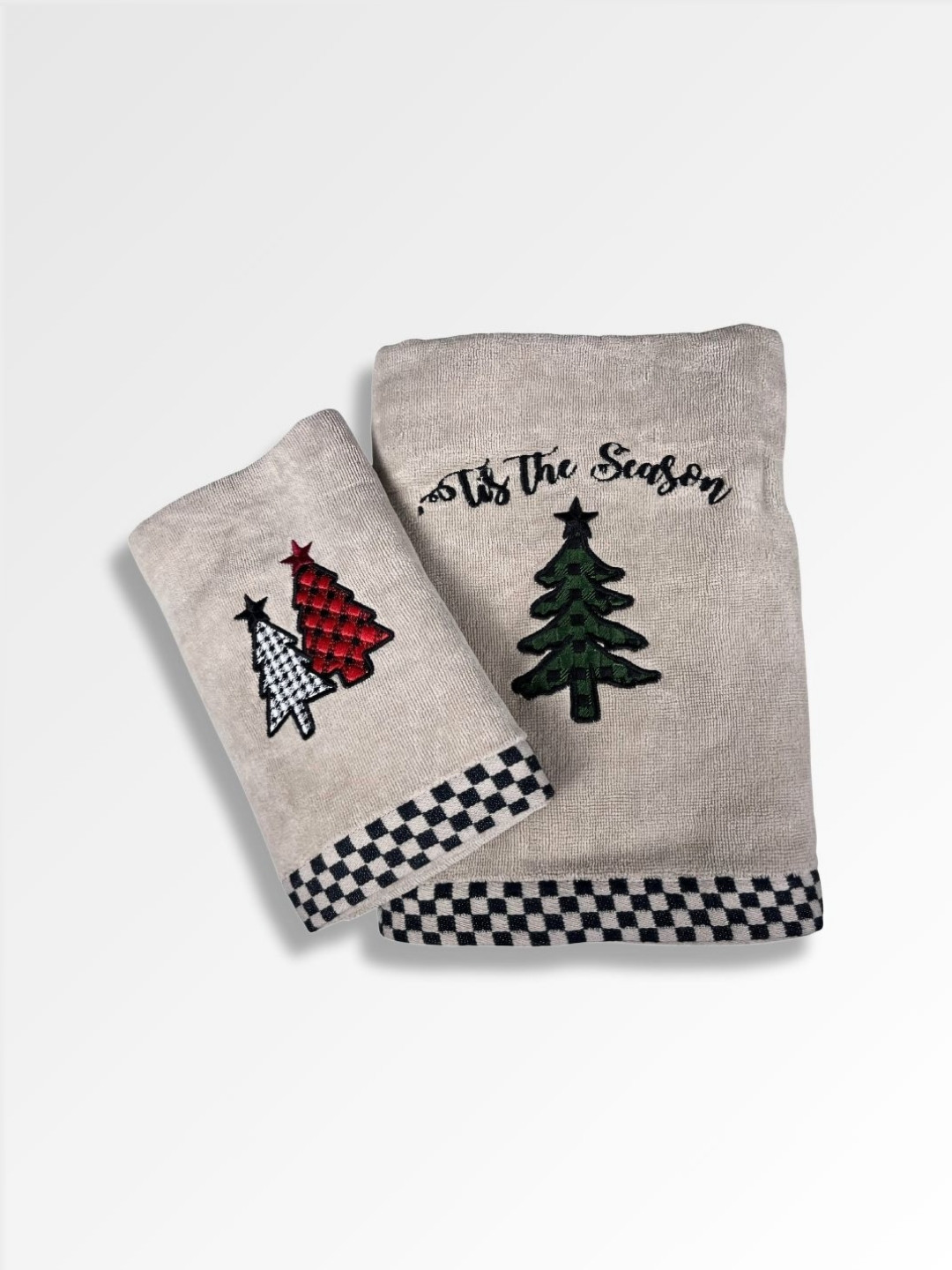 SENSES Beige & Red 2 Pieces Its the Season Cotton 500 GSM Towel Set