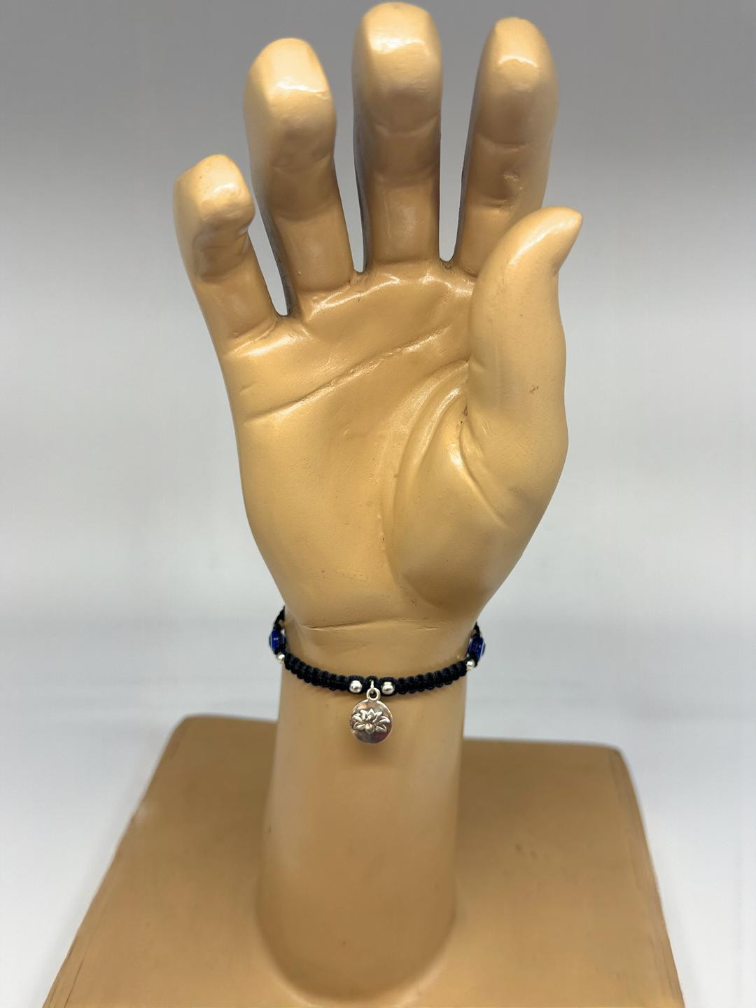 Bk silk dori Lotus evil eye Bracelet