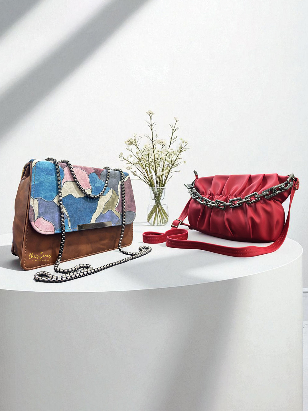 CLARIS JAMES Pack Of 2 Crossbody Sling Bags