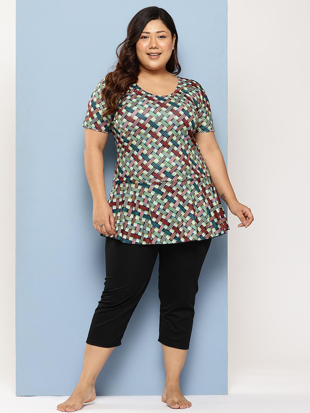 Muhuratam Women Sea Green Nylon Swimwear