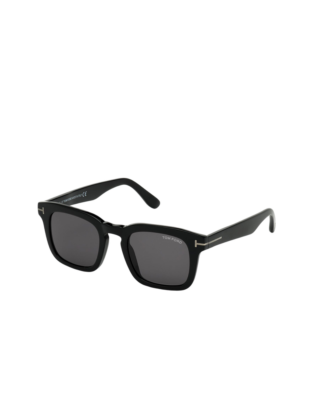 Tom Ford Men Grey Lens & Black Square Sunglasses with UV Protected Lens FT0751-N 50 01A