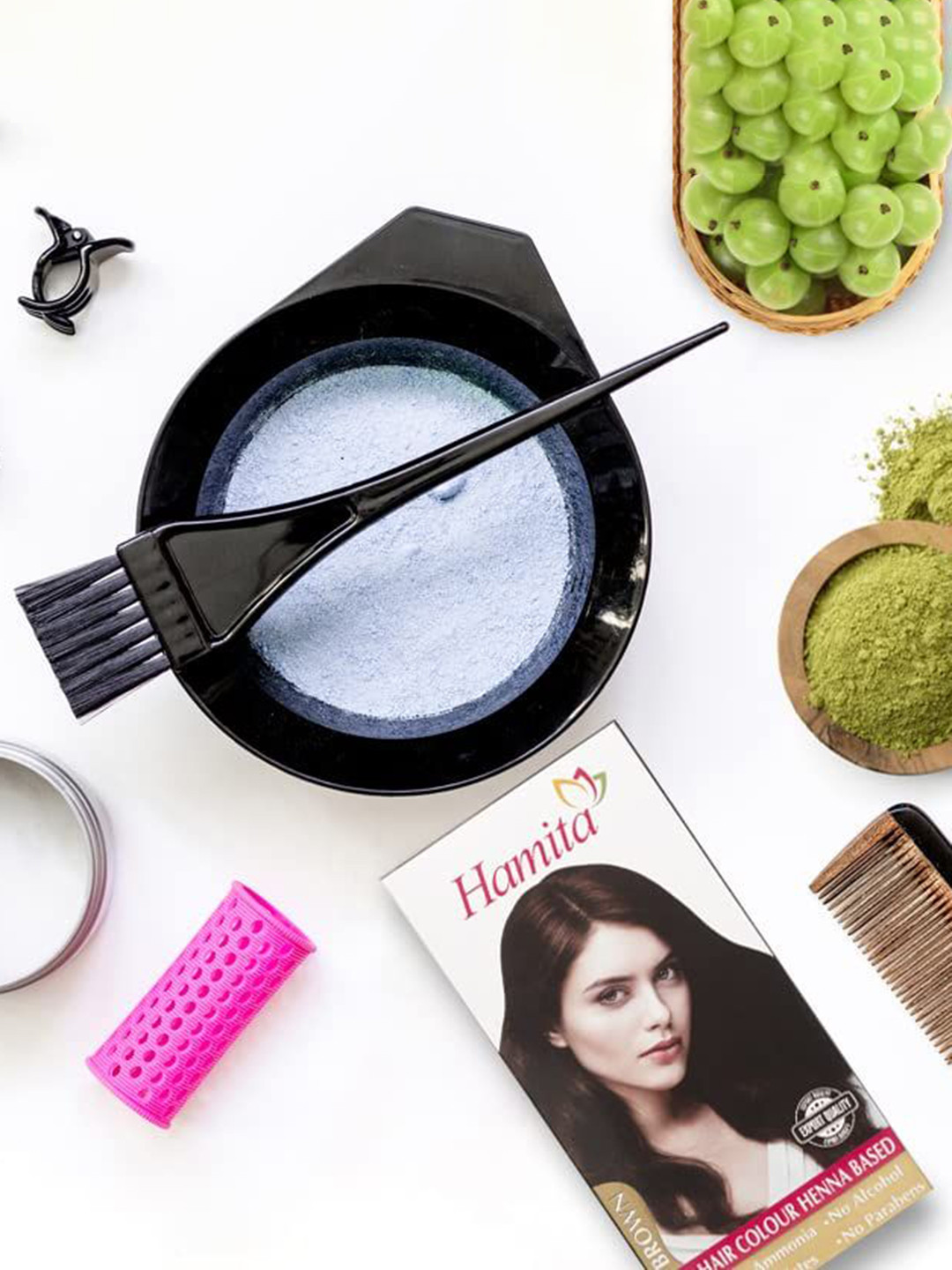 Hamita Set Of 2 Henna Based Hair Colour 120 g Each Brown