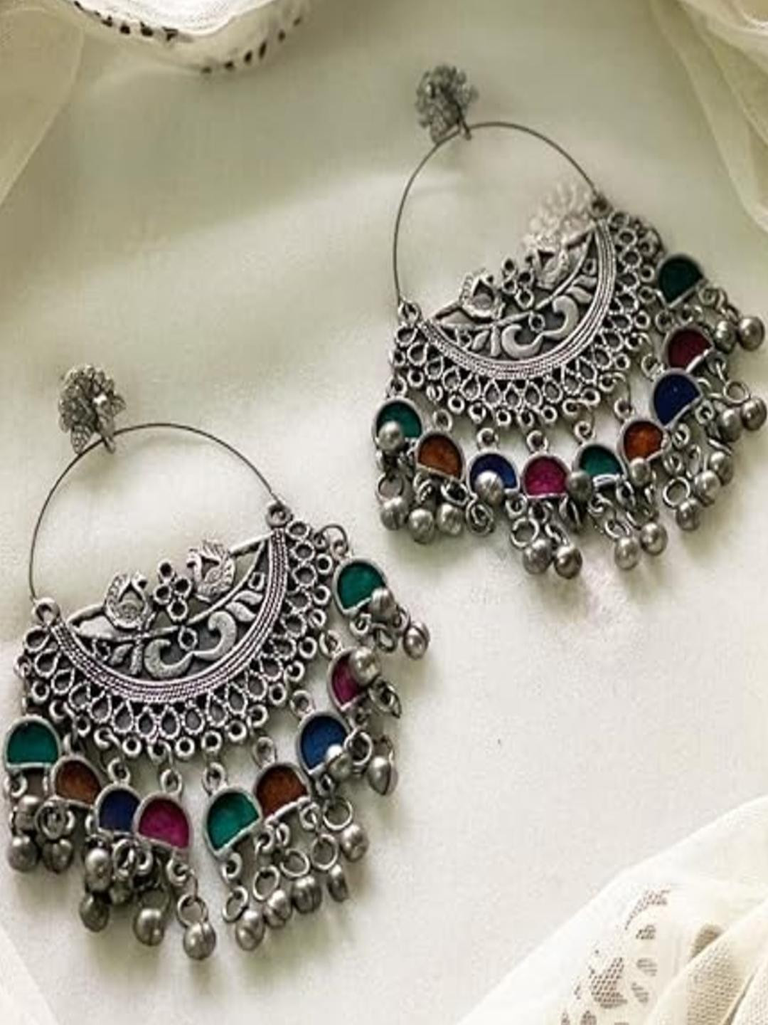 Ethnic Style Black Metal Earrings