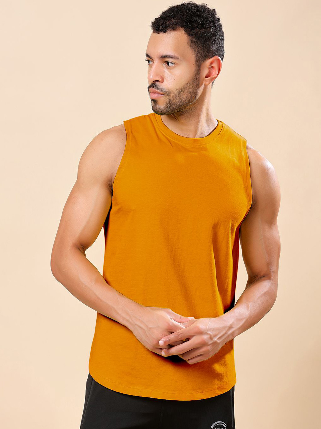 Friskers Round Neck Pure Cotton Gym Vest 170725AE-26