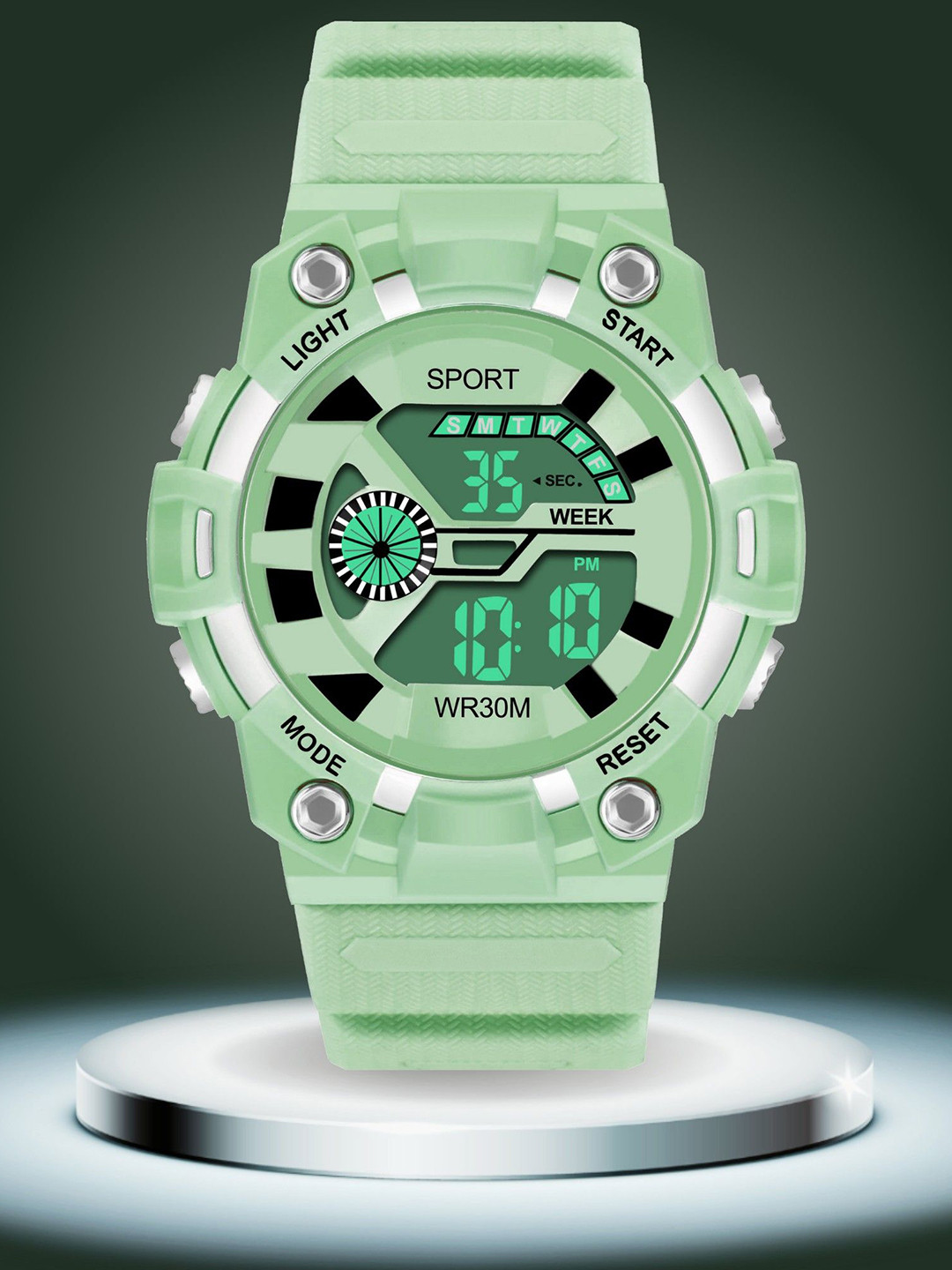 ON TIME OCTUS Kids Printed Dial Digital Watch DIGI-032 GREEN