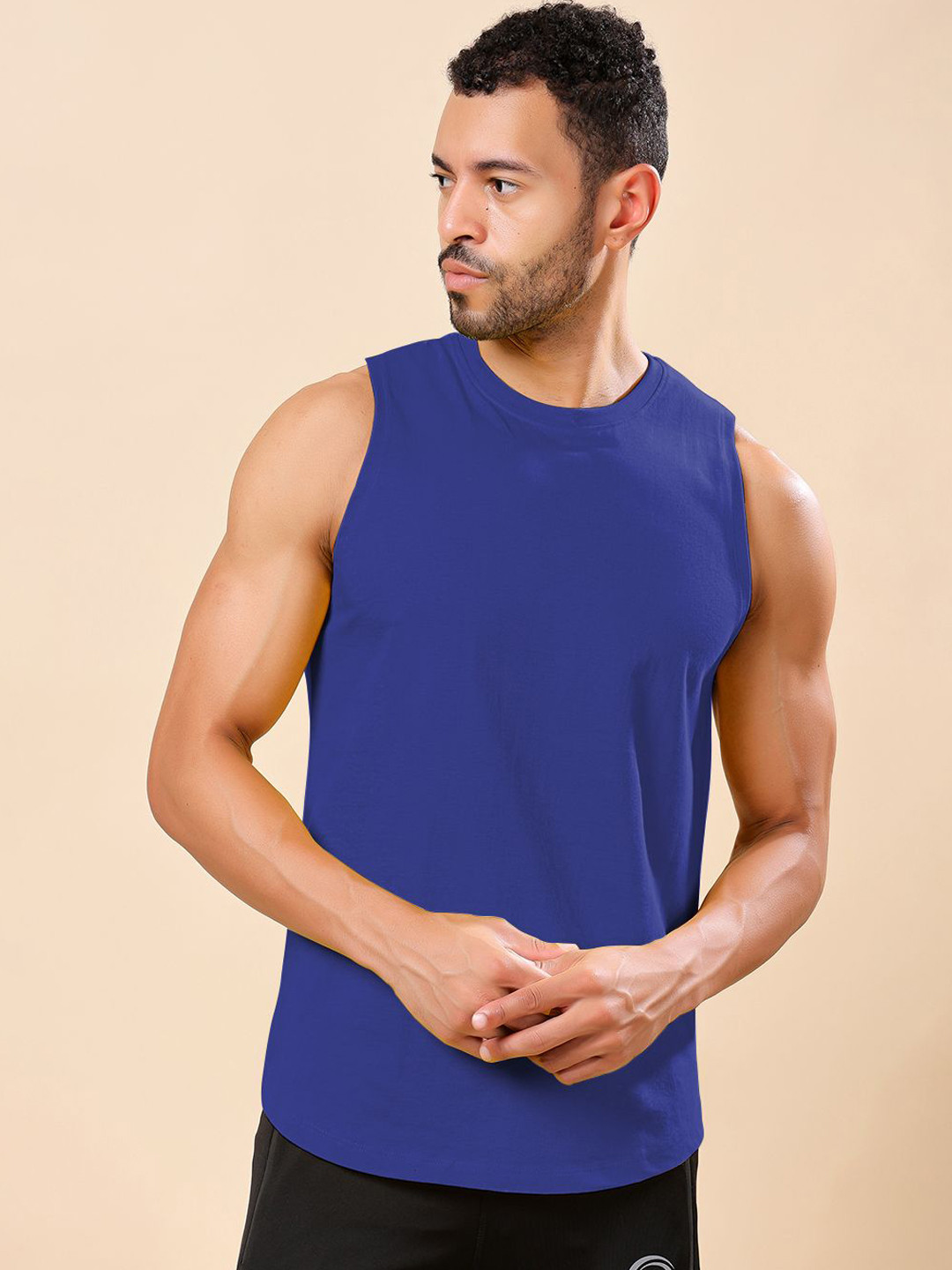 Friskers Round Neck Pure Cotton Gym Vest 170725AE-05
