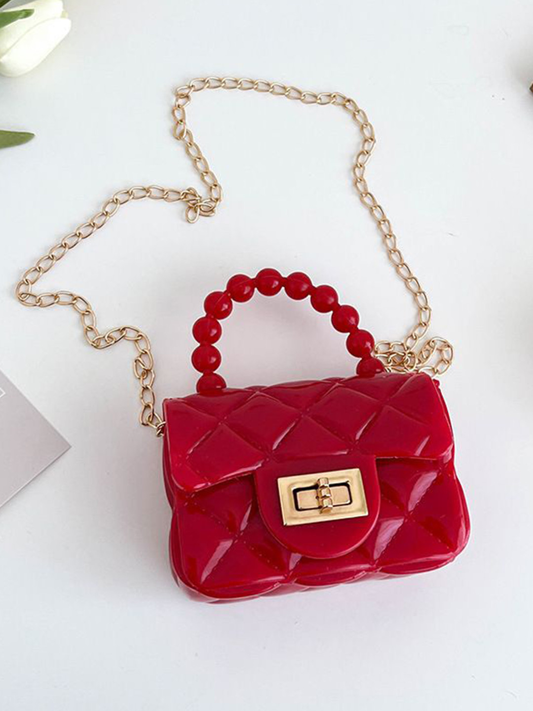 VALERIE Embellished Quilted Structured Satchel