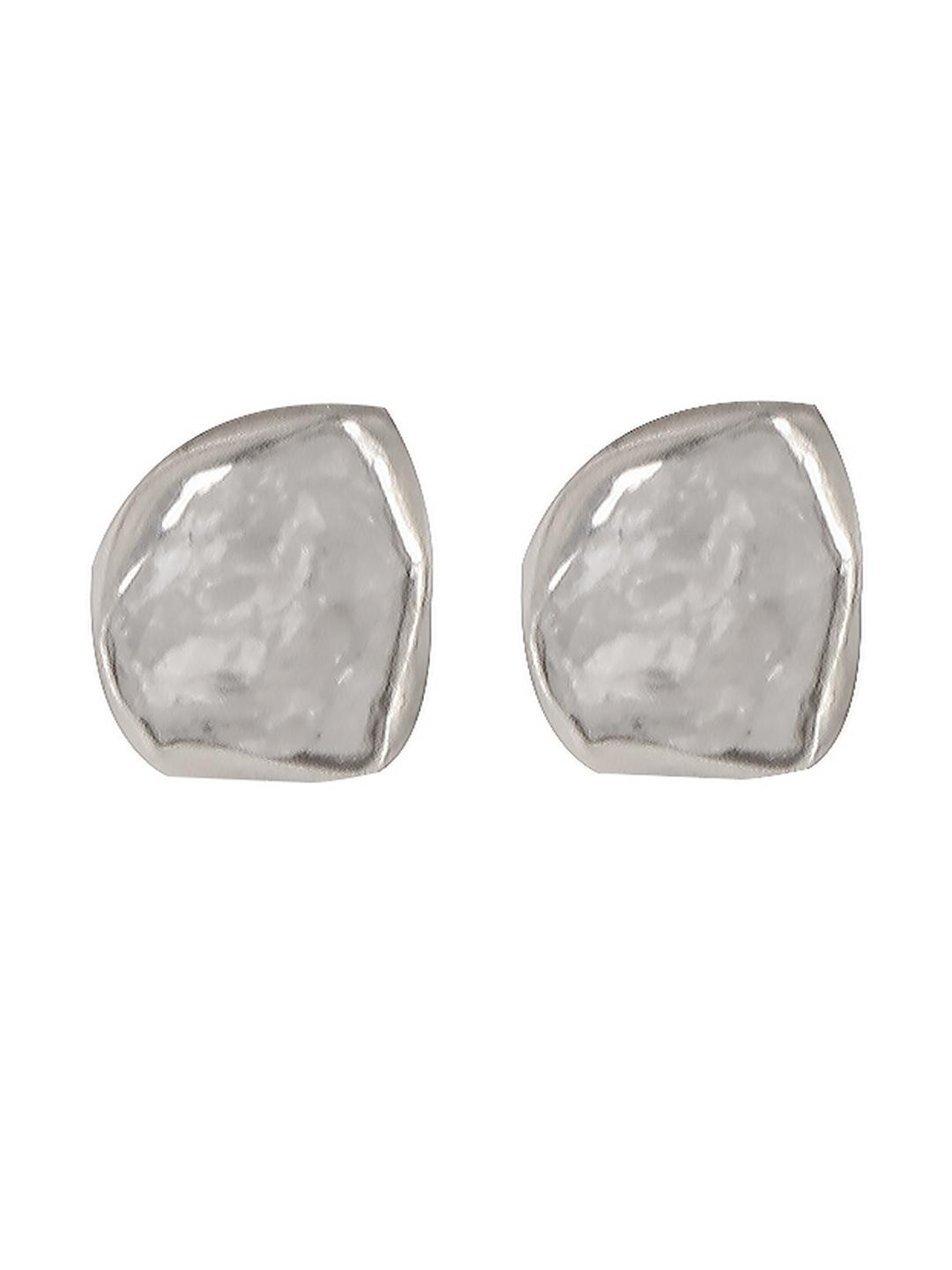 FUSIONARI Silver Moonstone Stud Earrings