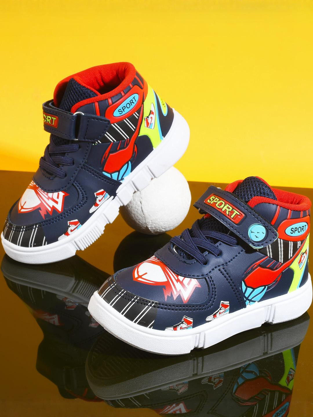 PU-PINE Blue Non-Marking Leather Walking Sports Shoes