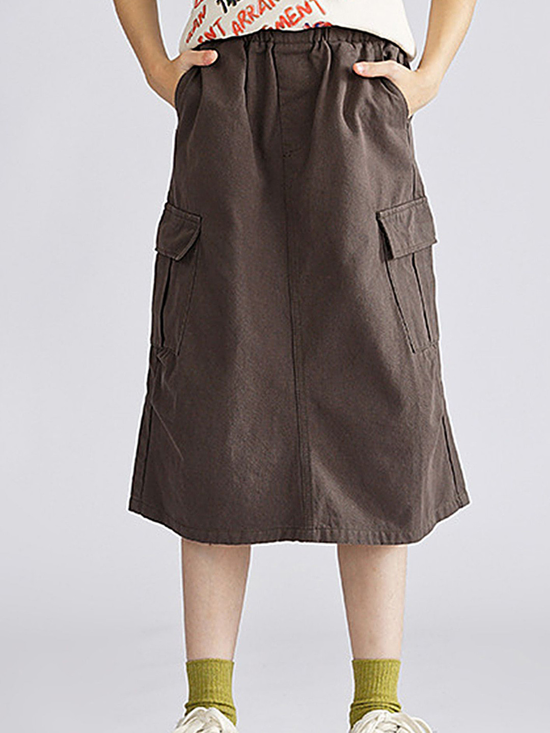 LULU & SKY Girls Slip-on Cargo Skirt