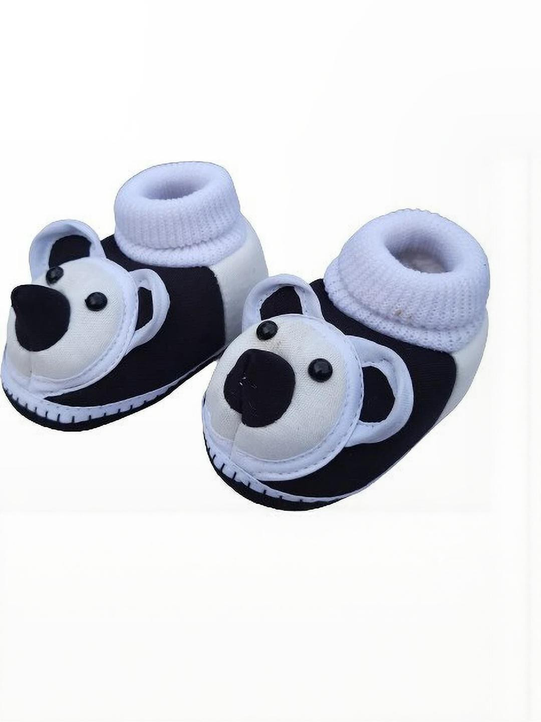 LMN Child Care Unisex Black & White Booties