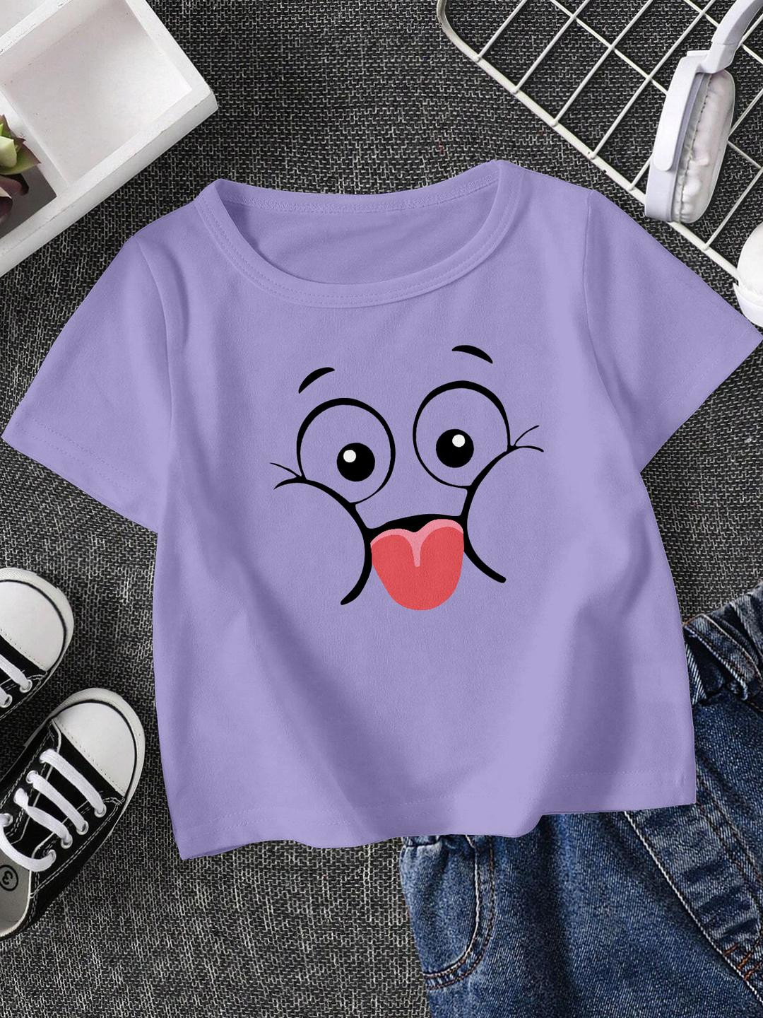 FIONAA TRENDZ Kids Purple Tshirts
