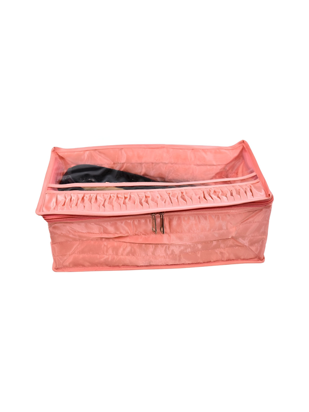 Ajabh Peach-Coloured Water Resistant Satin Shoe Cover Bag Organisers